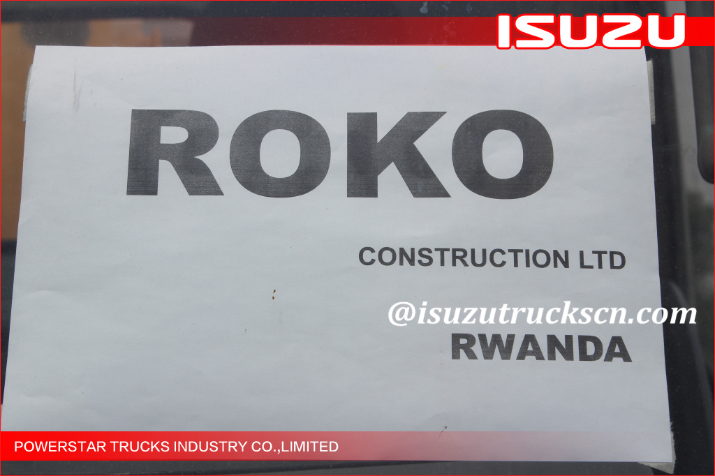 Caja de carga Isuzu de 5 toneladas con grúa para ROKO Ruanda