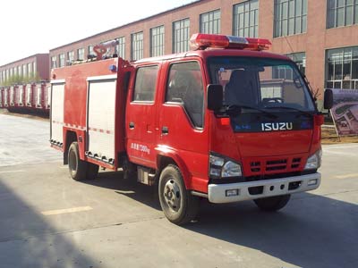 Equipos de rescate Isuzu de 88 kW, camión de extinción de incendios con tanque de agua de 2000 litros
