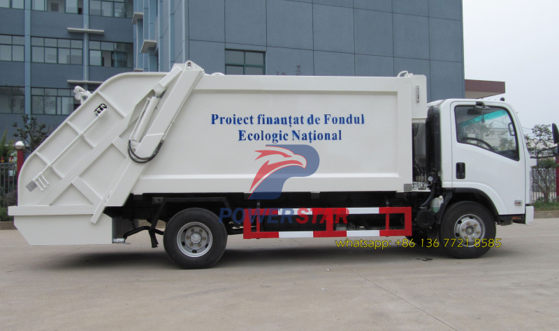 A Moldavia Calidad 10cbm Vehículo compactador de basura Isuzu Trucks