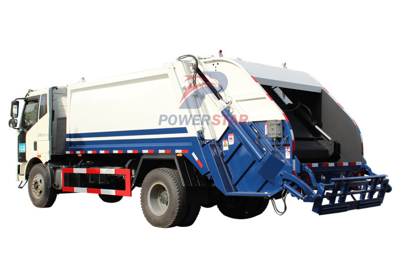 Camión compactador de basura hidráulico de carga trasera Isuzu