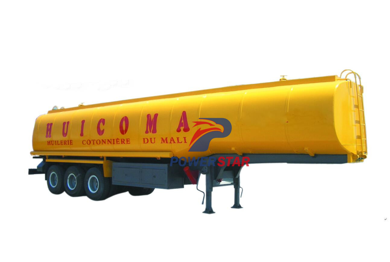 El mejor semirremolque cisterna de combustible de petróleo de China con acero al carbono a la venta