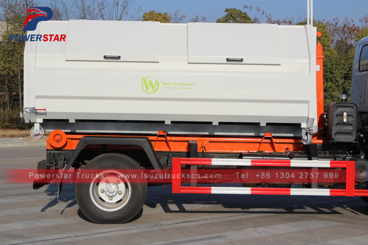 Camión de basura diésel con gancho hidráulico marca Powerstar a la venta
