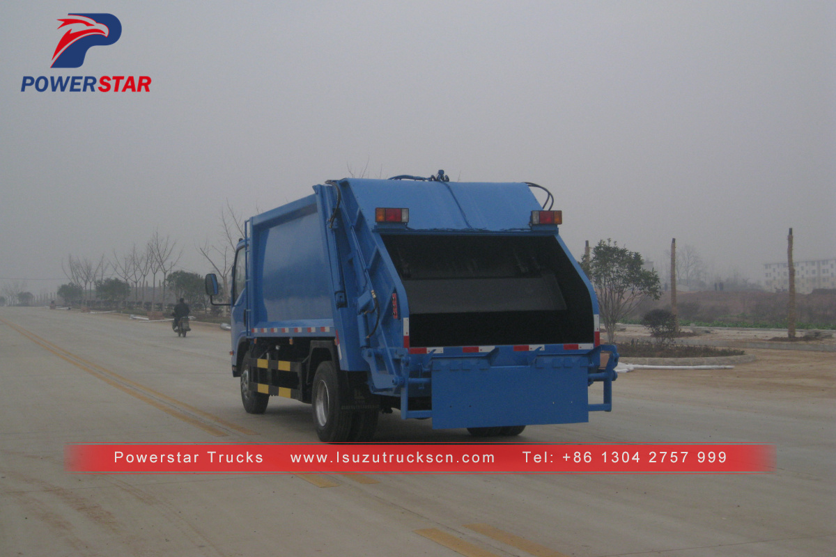Compactador de basura de 8 cbm de Djibouti con chasis de camión Isuzu a la venta