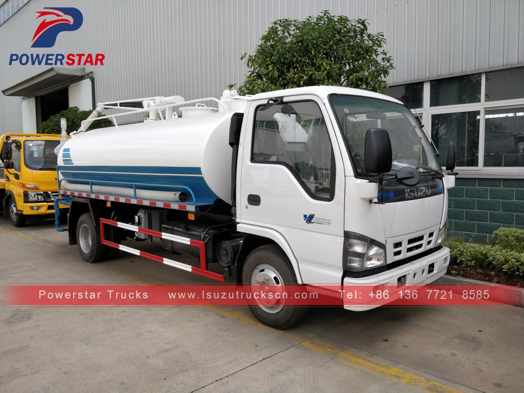 Camión con ventosa para aguas residuales fecales de Filipinas, vehículo cisterna con bomba de alcantarillado Isuzu a la venta