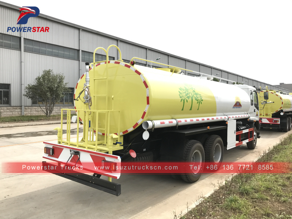 Un cliente de Mongolia construye un camión cisterna con rociadores de agua ISUZU FVZ de 20 cbm a la venta