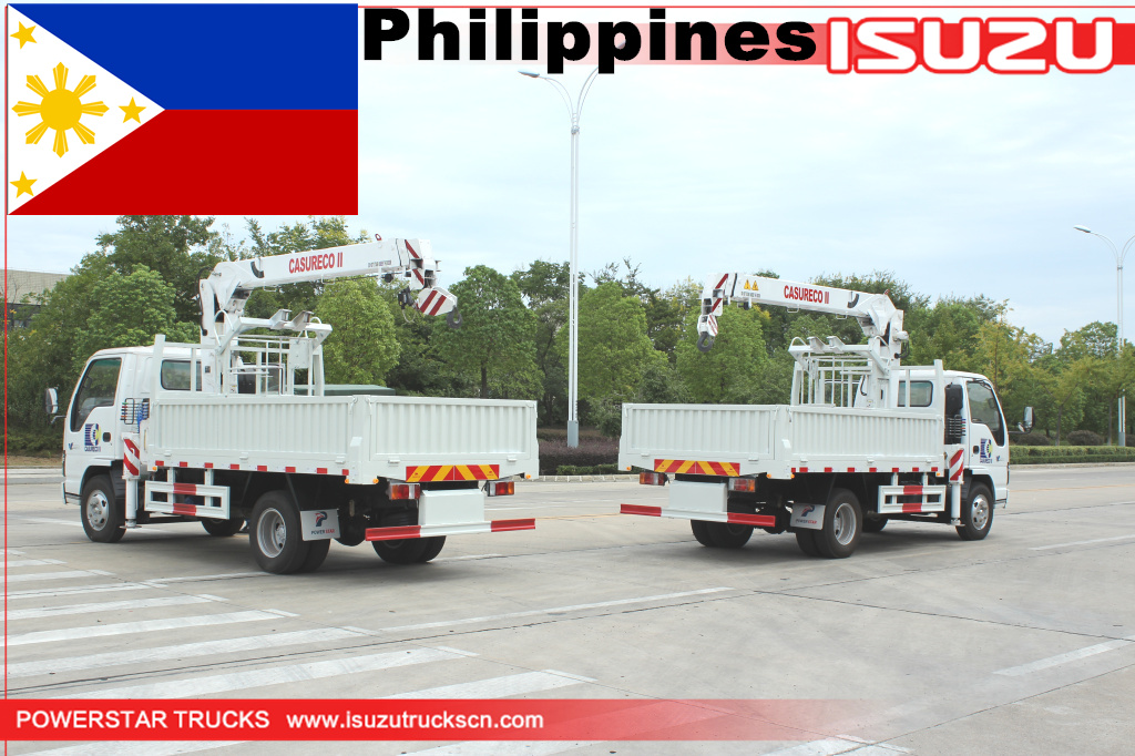 Filipinas Isuzu camión grúa cargadora a la venta