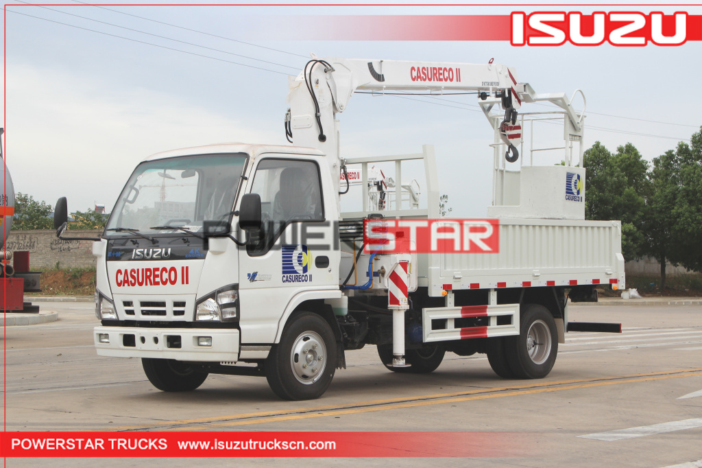 Filipinas ISUZU Construction camiones grúa con pluma telescópica a la venta