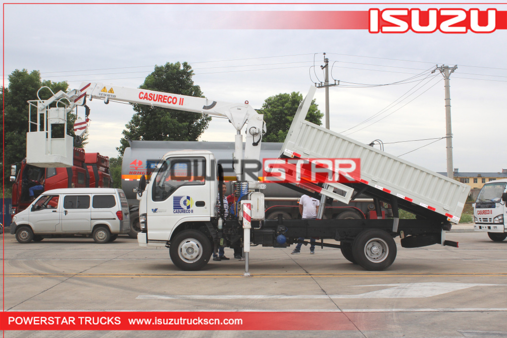 Filipinas ISUZU Construction camiones grúa con pluma telescópica a la venta