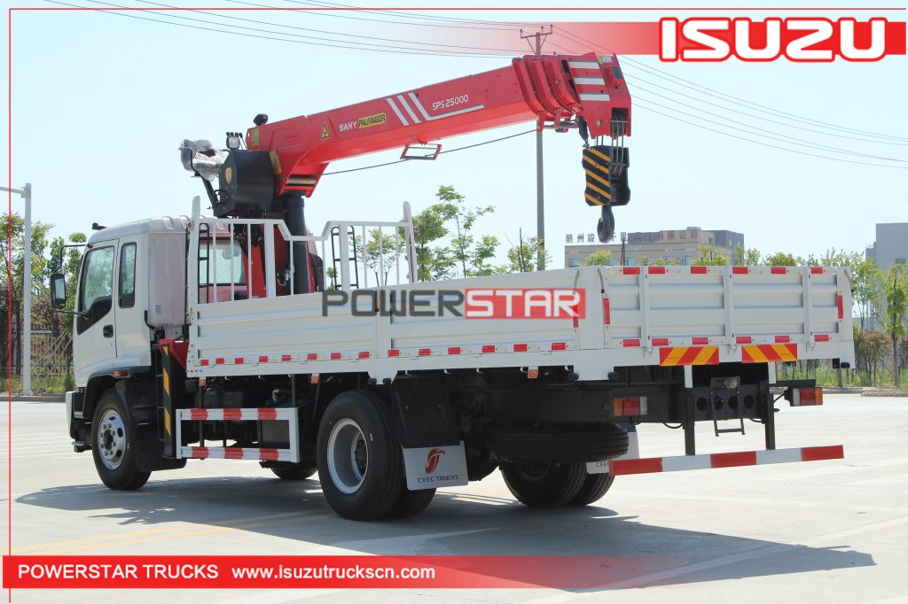Filipinas ISUZU FTR Construction Palfinger camiones grúa con pluma telescópica