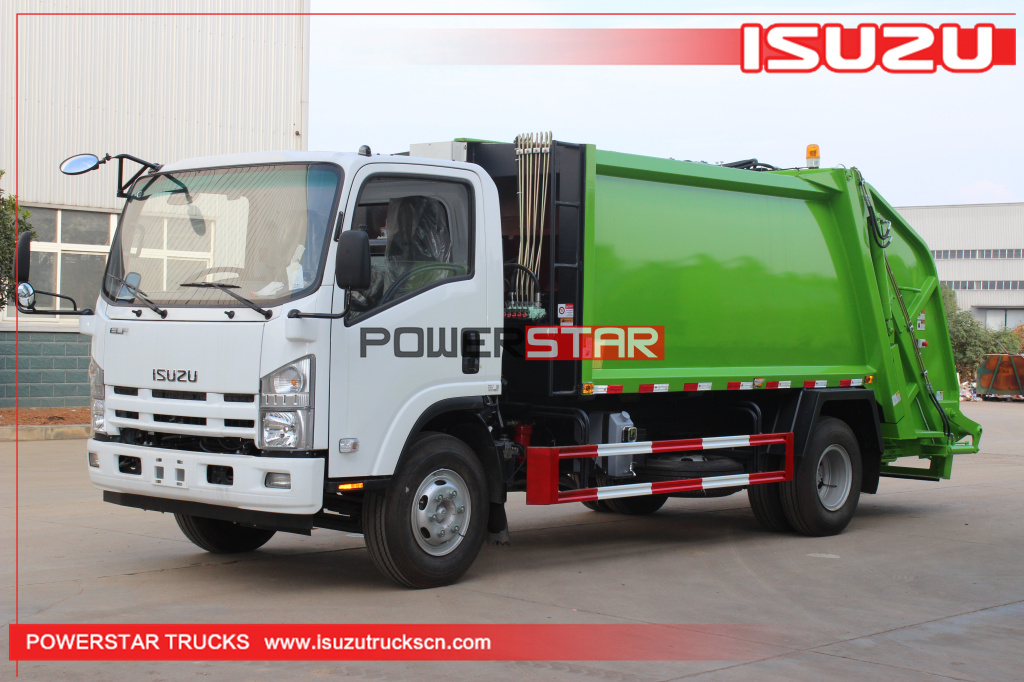 Camión compactador de basura con cargador trasero ISUZU ELF nuevo de fábrica para Cabo Verde