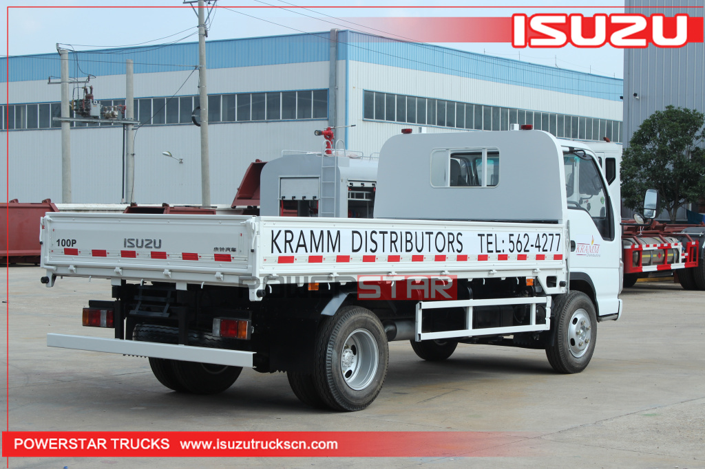 Antigua Isuzu 100P lega mega 4X2 Camión de carga ligero con plataforma abatible a la venta