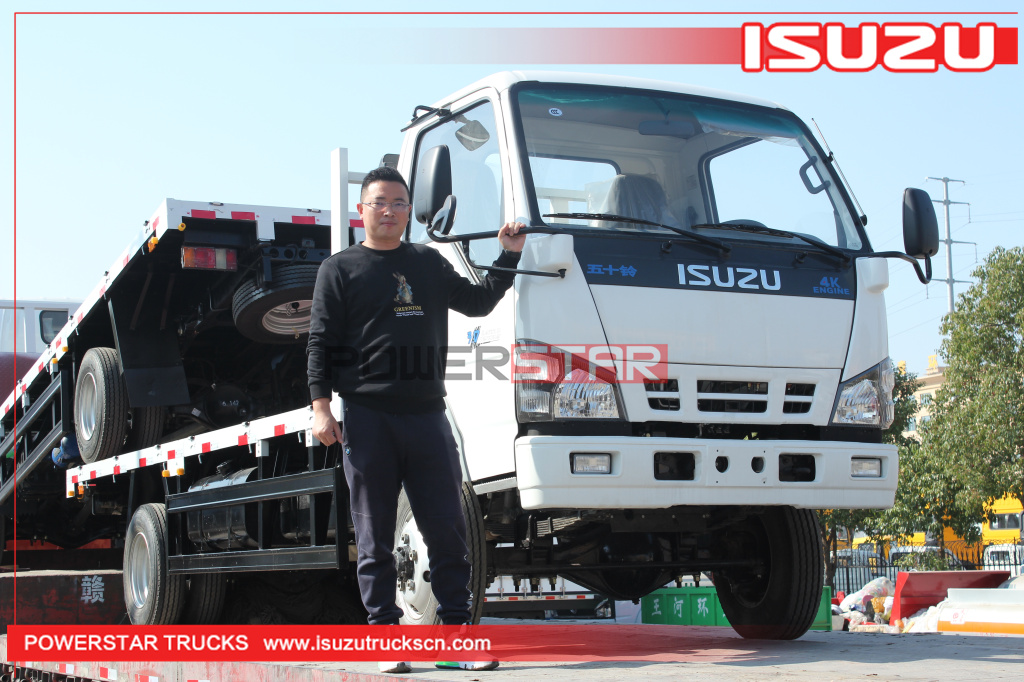 Filipinas - 3 unidades ISUZU NKR 600P 4x4 camionetas de carga con plataforma abatible todoterreno