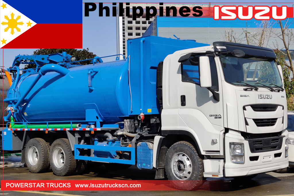 Camión combinado de aspiración y chorro de alcantarillado ISUZU GIGA de Filipinas a la venta