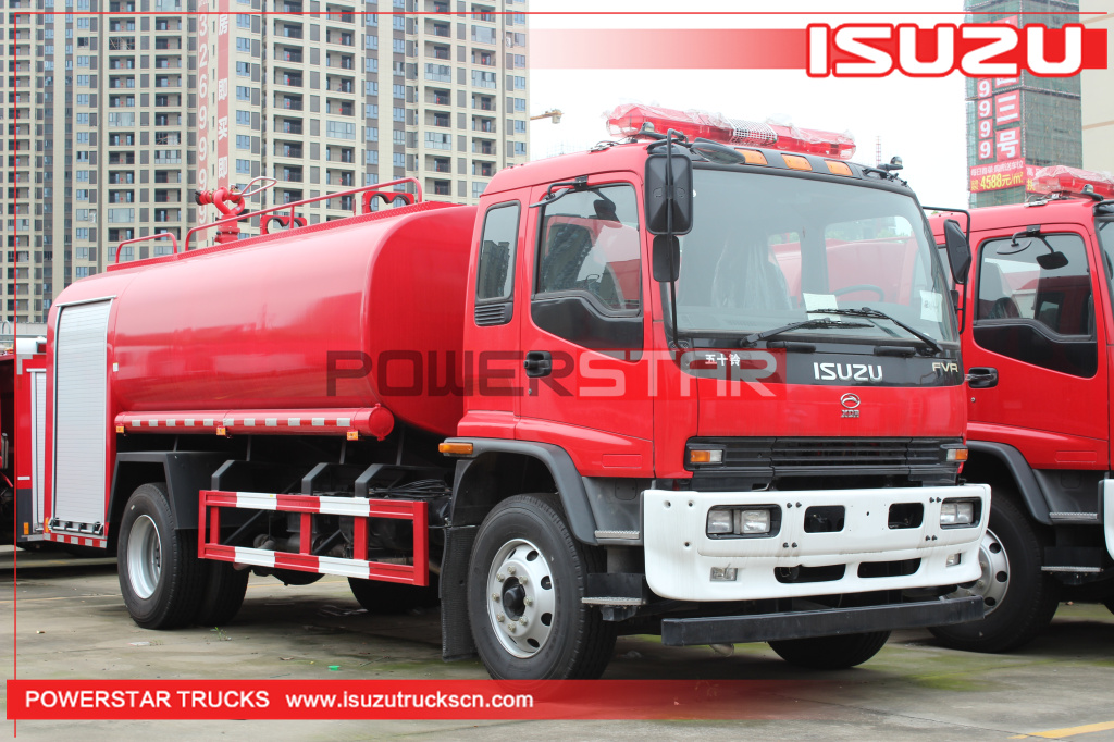 Camboya ISUZU FVR camión cisterna de agua vehículo de extinción de incendios de rescate contra incendios
