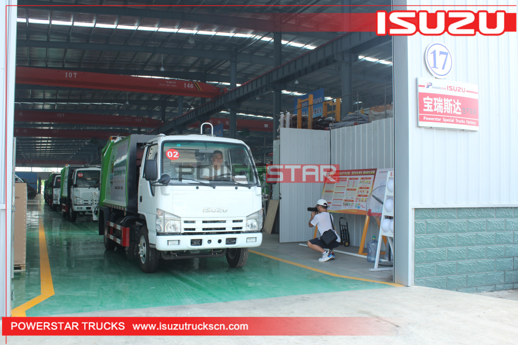 Los nuevos contenedores ISUZU de Dominica recogen camiones compactadores de basura y basura