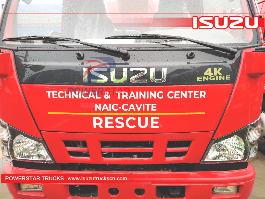 Filipinas ISUZU NKR 600p 2tons agua espuma camión de bomberos rescate autobomba coche de bomberos