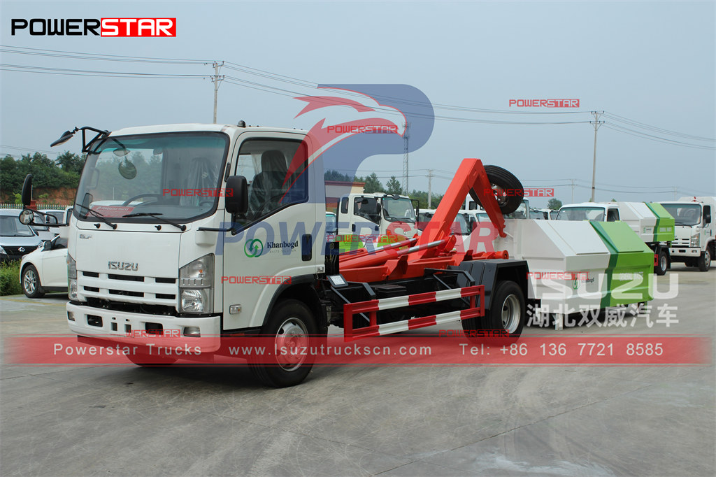 Exportación manual del camión cargador ISUZU Hook 8CBM Mongolia