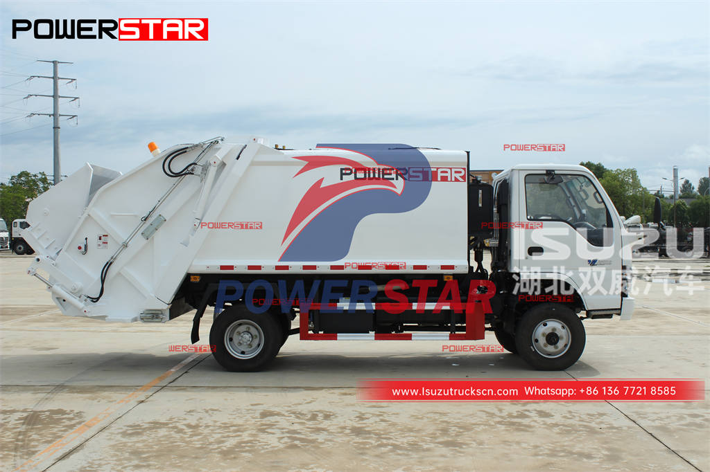 High quality ISUZU 4×4 all wheel drive 130HP waste compactor at discount price