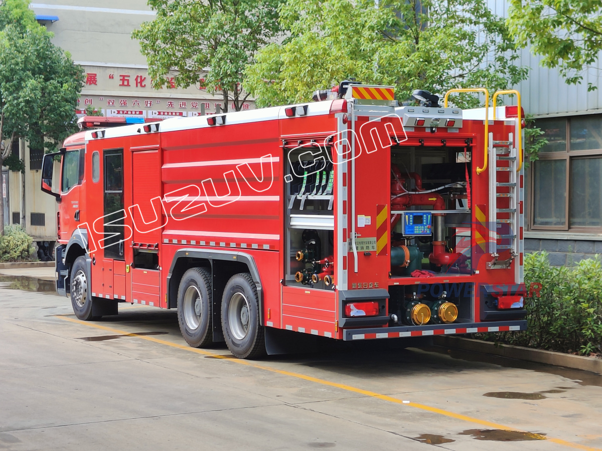 Agua del camión 12000L del motor de bomberos del rescate del MAN TG5 de Alemania 6x4 con el monitor Akron PSKD 10/80WB de la bomba contra incendios Hale CB10/100-RSD