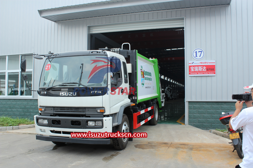 Informe de control de calidad del camión compactador de basura Isuzu