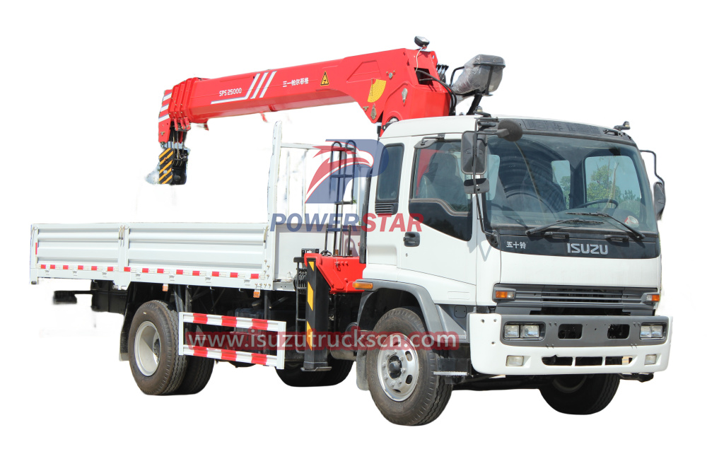 Myanmar Isuzu FTR chasis camión cargador grúa Palfinger sps25000
