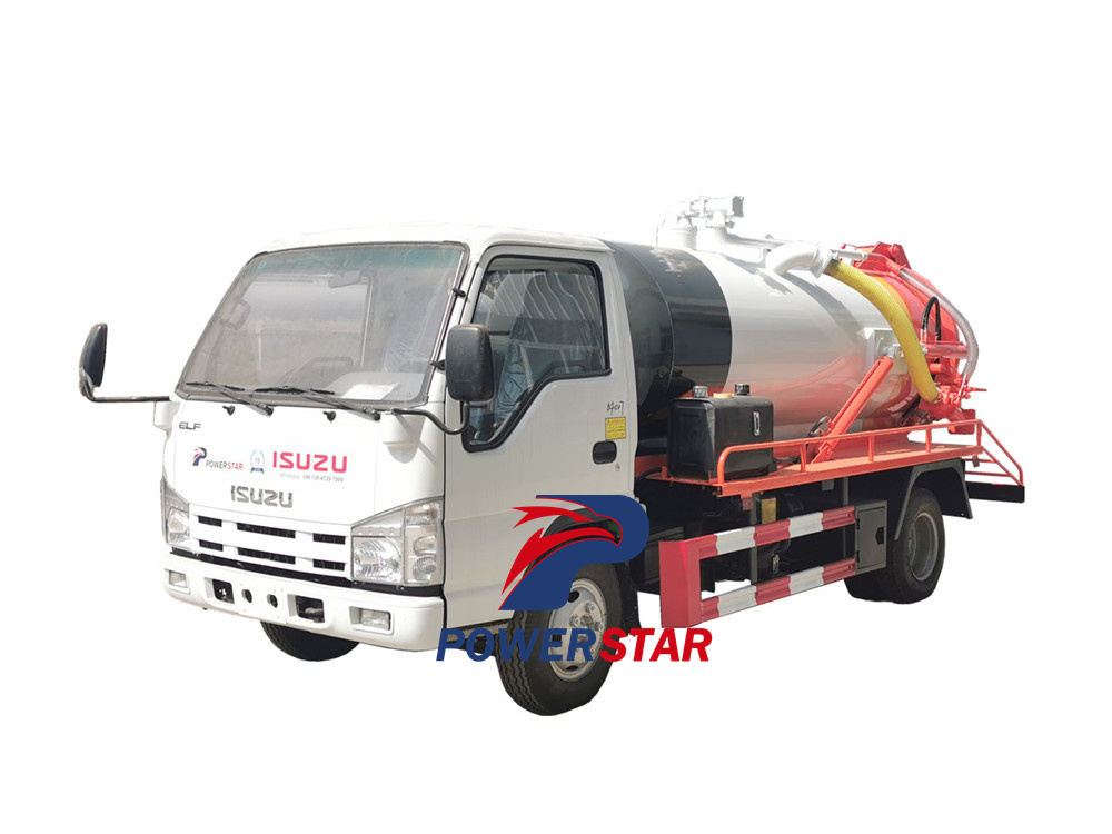 Camión con bomba de vacío para aguas residuales isuzu 100p