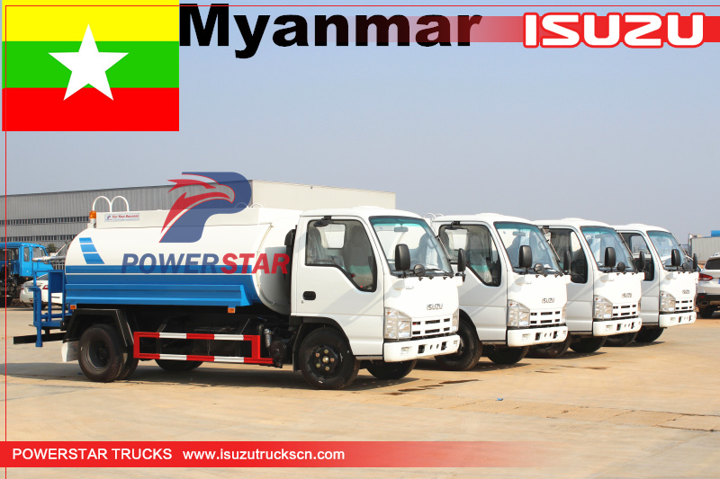 Camiones cisterna Isuzu de 5.000 litros para Myanmar
    