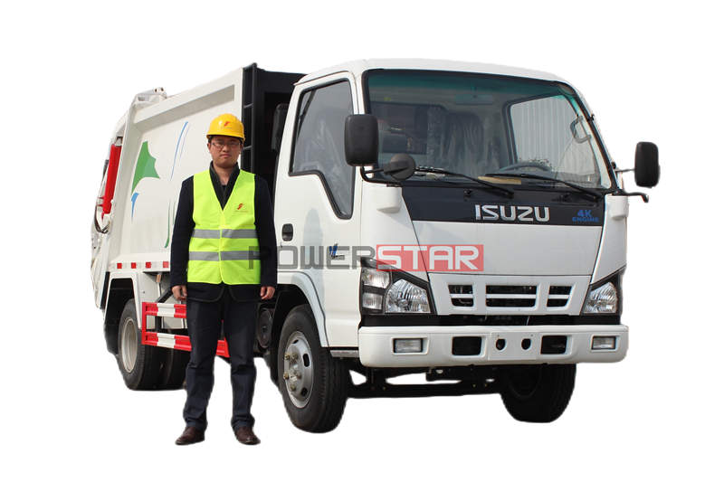 Mantenimiento del sistema hidráulico para camión compactador de basura Isuzu 600P
    