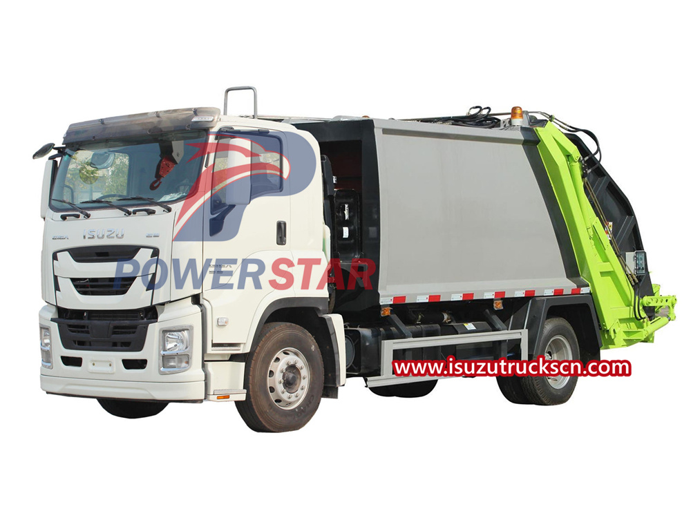 Pintura común para camiones compactadores de basura Isuzu de exportación.
        
