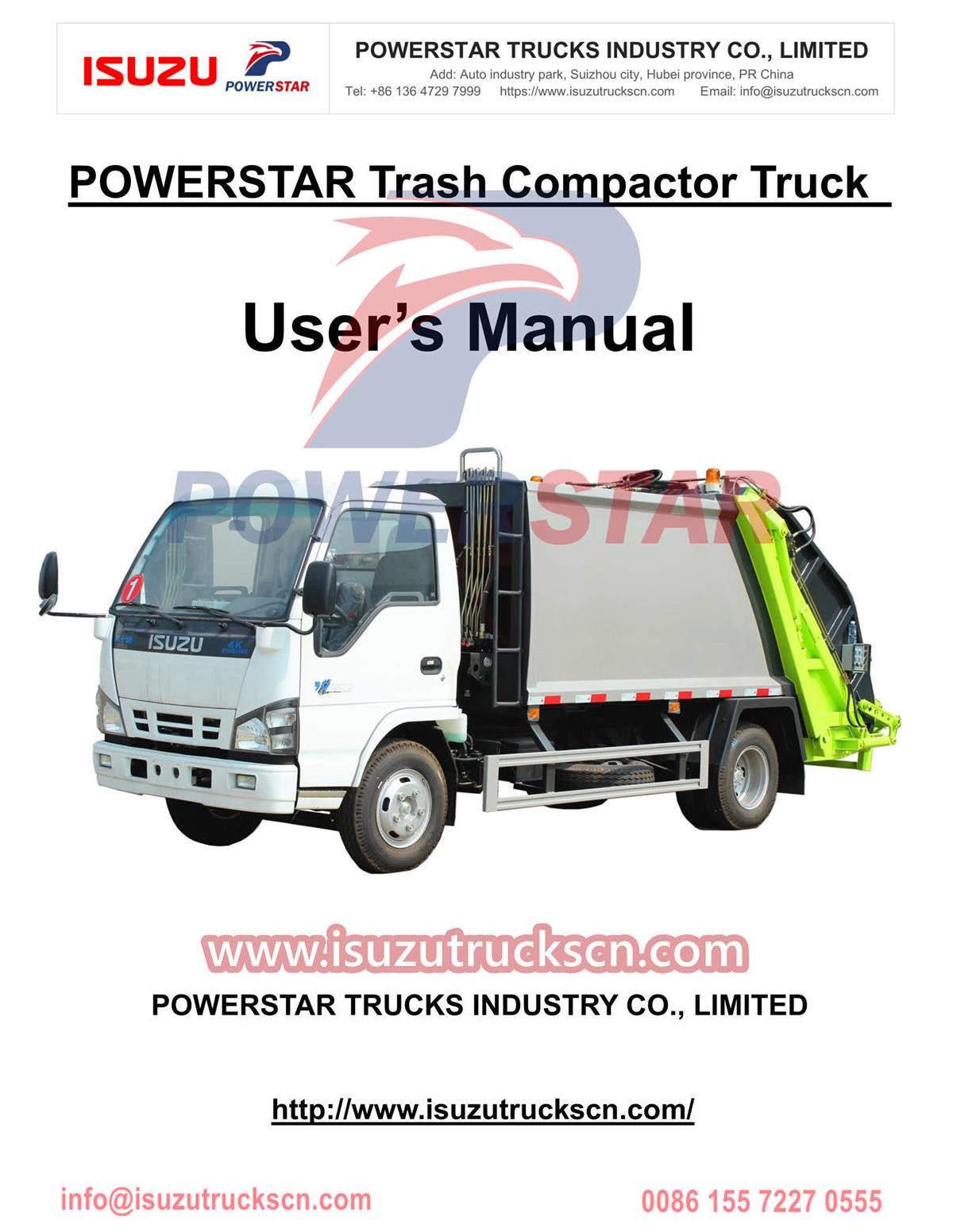 Camión compactador de basura Isuzu de Dubai de 6 cbm para operación de exportación Manual
    