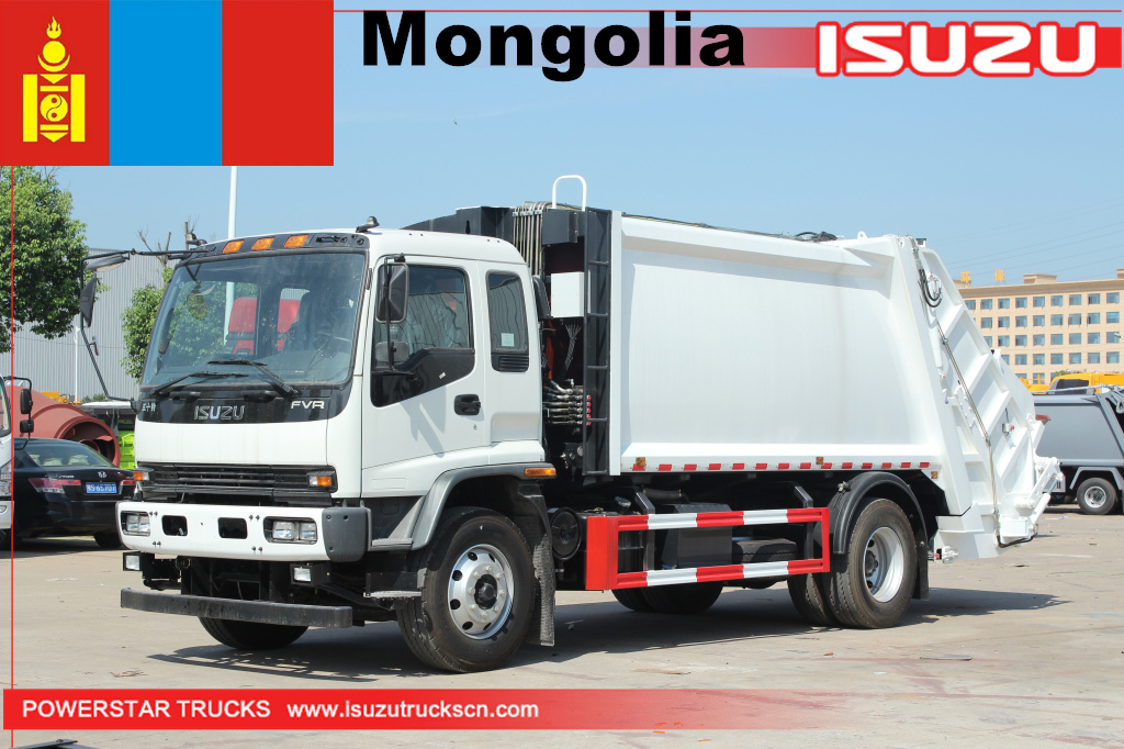 Mongolia - Camión de basura comprimido ISUZU FVR de 1 unidad
    