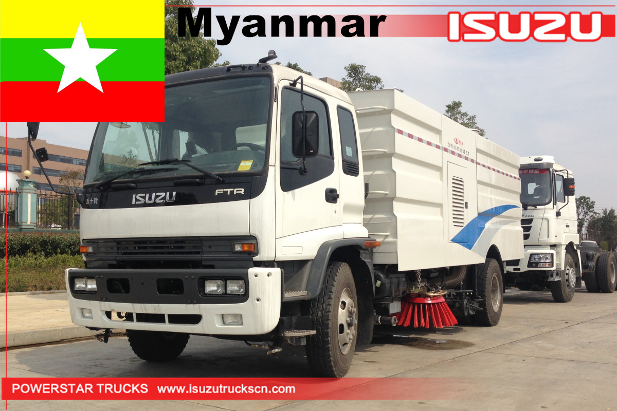 Myanmar - 1 unidad de barredora y lavadora de calles ISUZU FTR
    