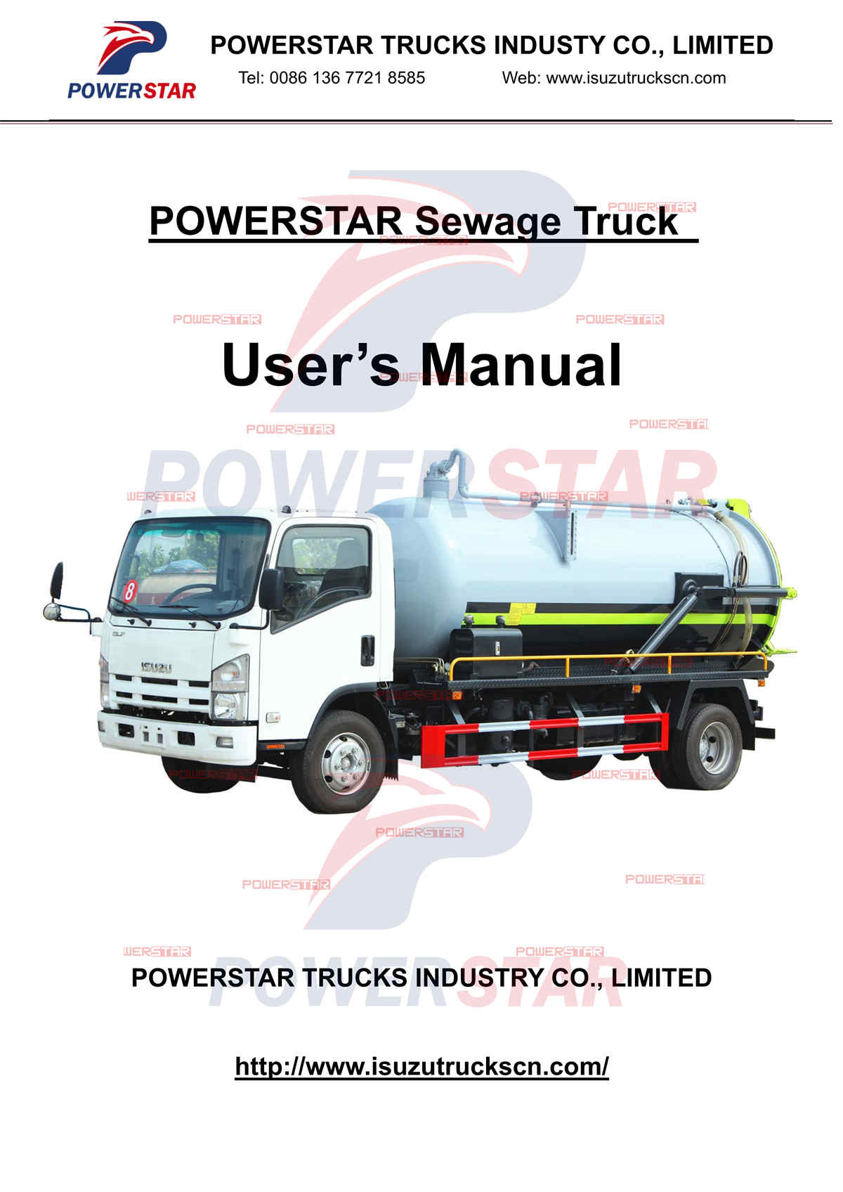 Exportación manual de operación de camión de aguas residuales Isuzu NPR de 8000 litros a Dubai
    