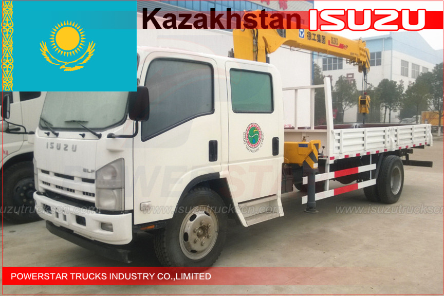 Camión grúa Isuzu de doble cabina para Kazajstán
    