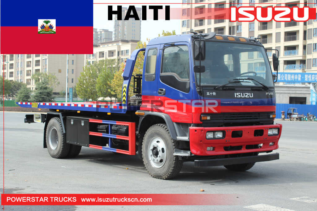 HAITÍ - Grúa de auxilio para carretera de plataforma plana ISUZU FVR de 1 unidad
    