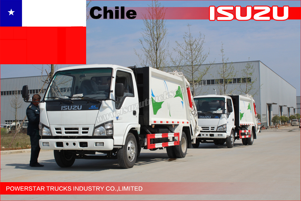 Camión compactador de basura ISUZU de 10 unidades para Chile
    