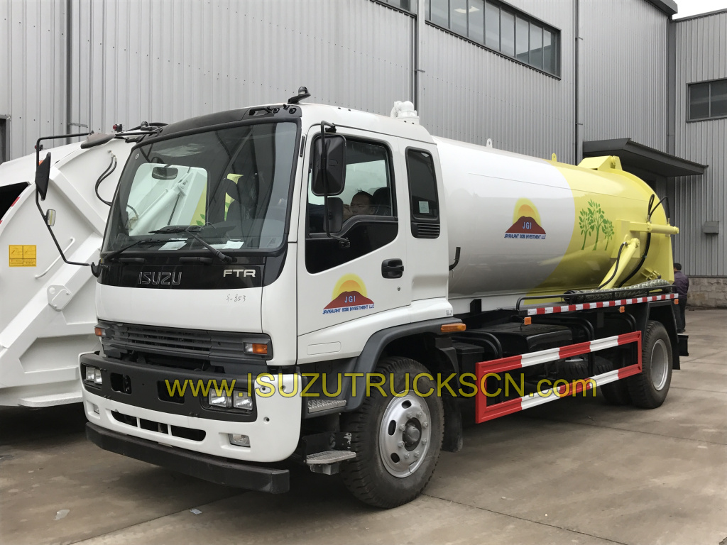Camión de succión de aguas residuales de 12,000L Camiones de vacío Isuzu
    