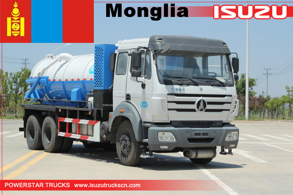 Monglia - Camión cisterna de aguas residuales Beiben de 2 unidades
    