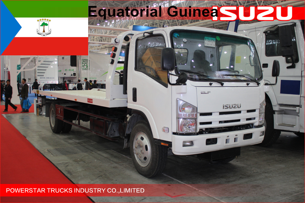 Vehículo de recuperación de plataforma plana ISUZU de 4 unidades y 5 toneladas para Guinea Ecuatorial
    