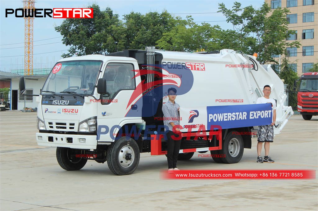 Filipinas - Camión compactador de basura ISUZU 600P 4×4 AWD 6CBM exportado a Filipinas
    