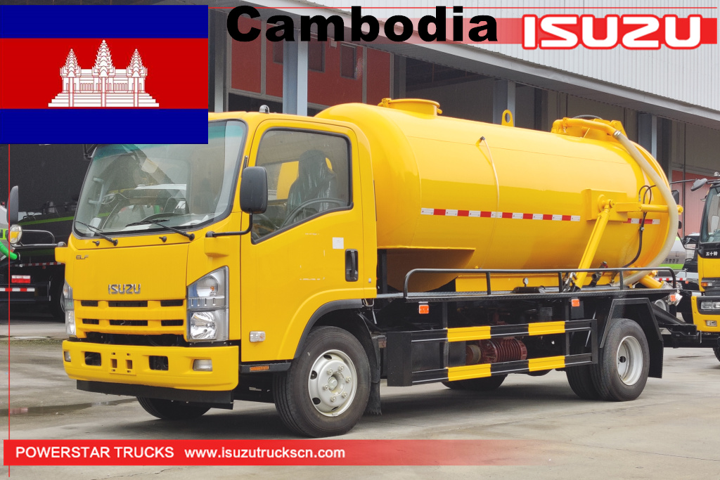 Camboya - Camión cisterna de vacío ISUZU ELF de 1 unidad
    