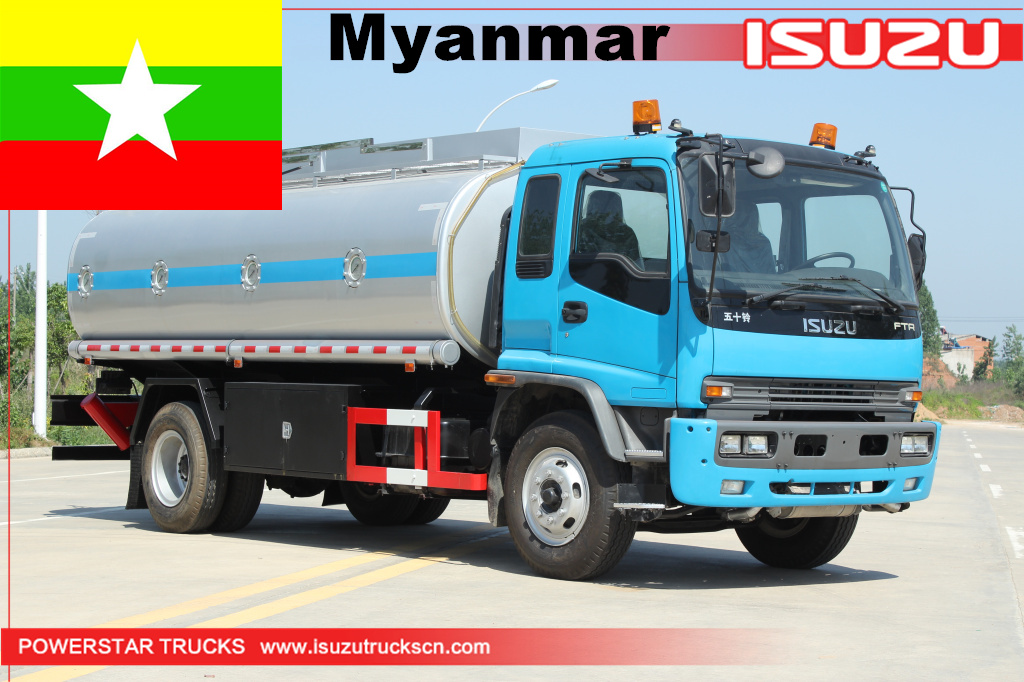 Myanmar - Camión cisterna de combustible Isuzu FTR Bowser
    