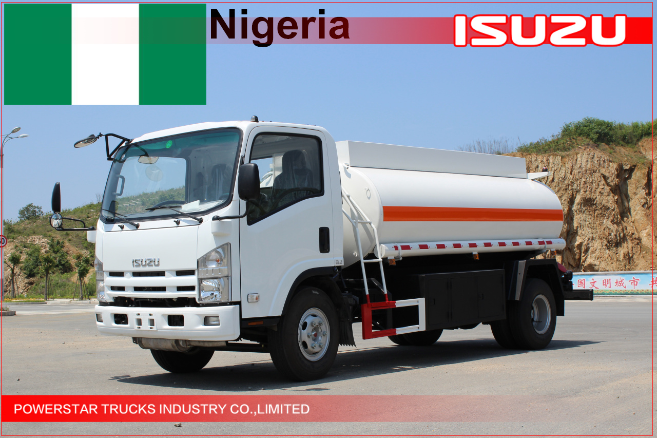 Camión Bowser de combustible Isuzu de 8.000 litros a Nigeria
    