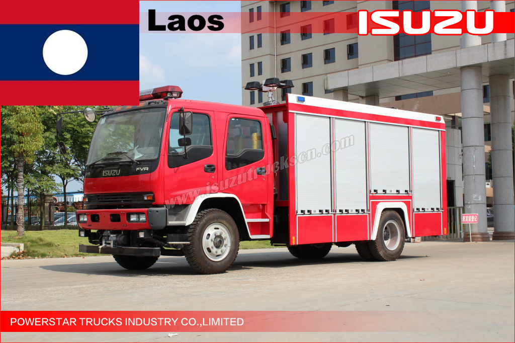Camión de bomberos de rescate para los lugares del LAOS Tour
    