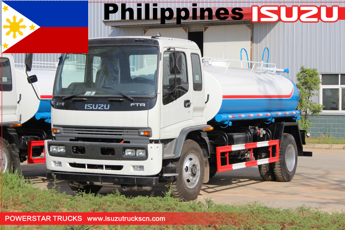 Filipinas - 2 unidades de camiones cisterna de agua ISUZU FTR
    