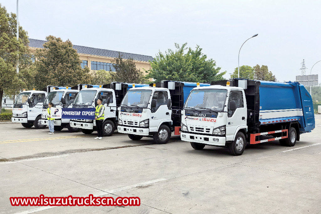 5 unidades Isuzu NKR 8cbm camión compactador de basura exportación Filipinas