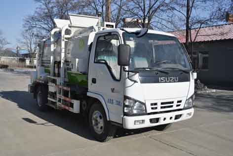 Camión de basura de carga lateral Isuzu camión de basura de cocina