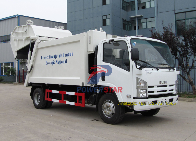 A Moldavia Calidad 10cbm Vehículo compactador de basura Isuzu Trucks