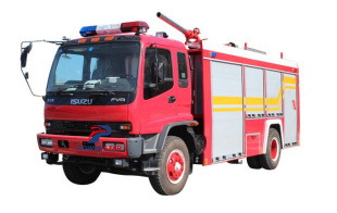Vehículo contra incendios de espuma Isuzu para exportación