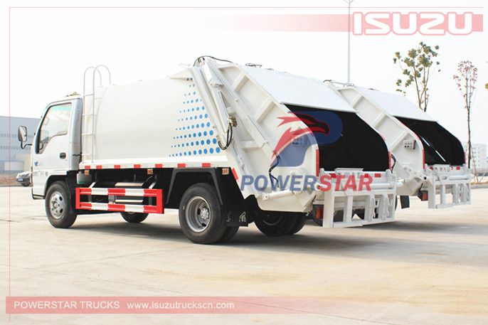 Camiones compactadores de basura de 3 toneladas Camión compactador de basura industrial Isuzu